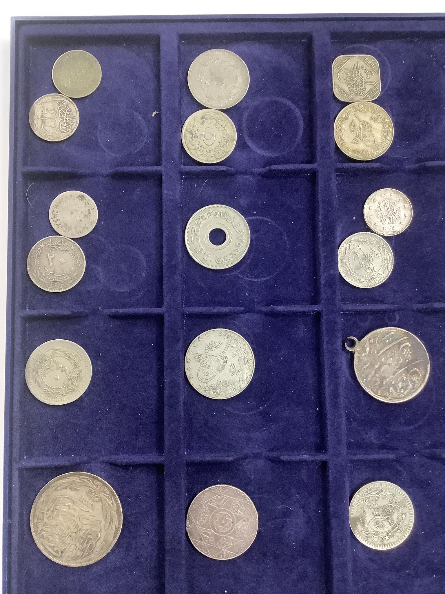 Ottoman Empire and Islamic coins, 19th/20th century, silver and bronze coinage, 12 trays